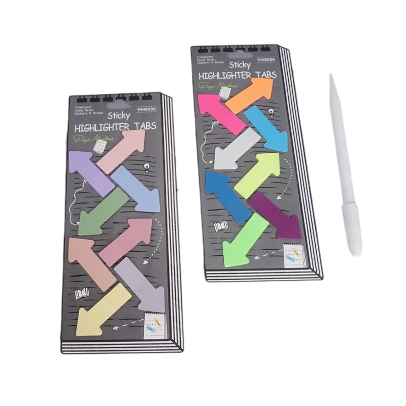 160Sheets Multi Colors Arrow Fluorescent Index Sticky Notes Office Marking Bookmark Indication Note Stickers Index Stickers