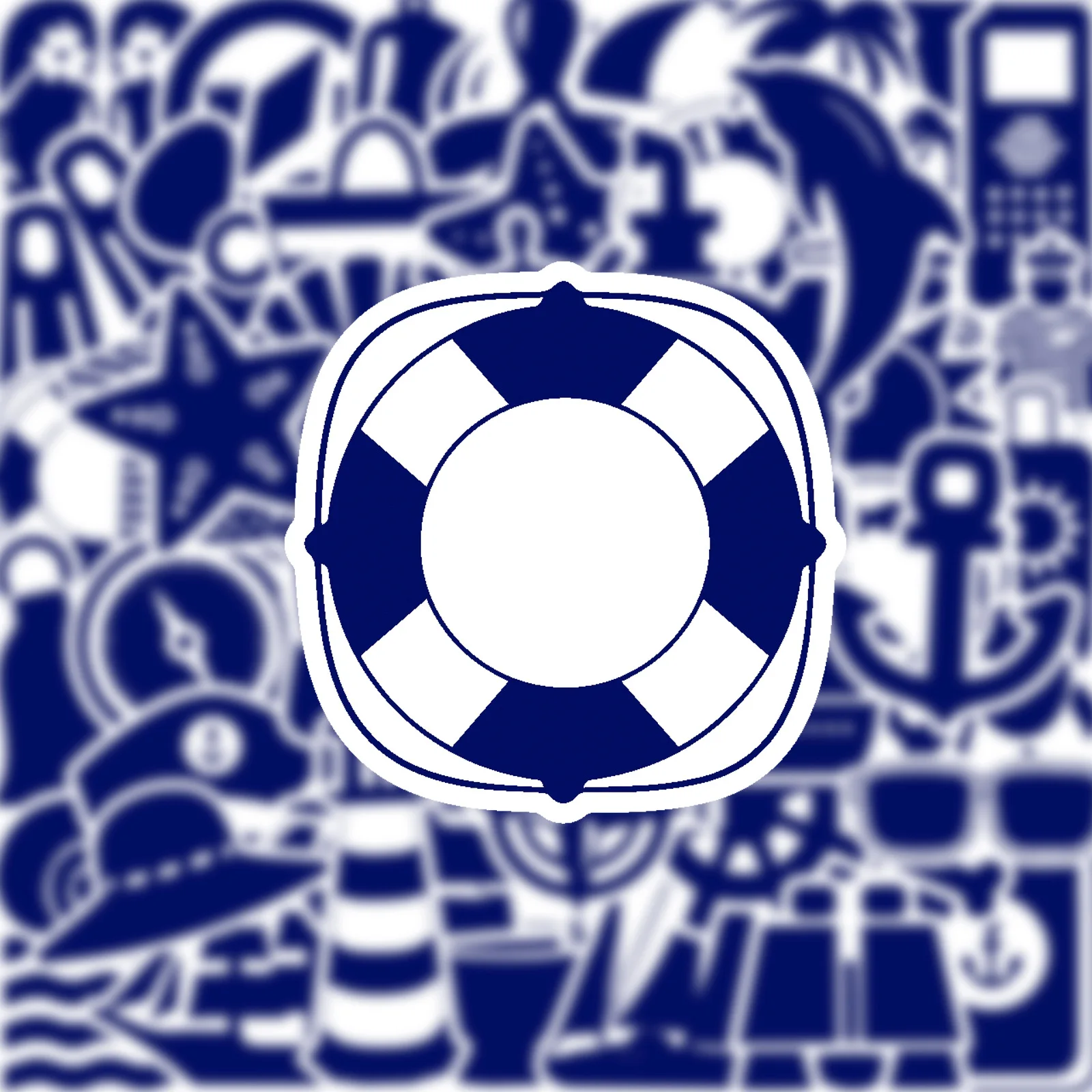 

10/50PCS Blue Navy Style Cartoon Graffiti Stickers Creativity DIY Toys Secret for Bottle Scrapbook Travel Bag Aesthetic Decals