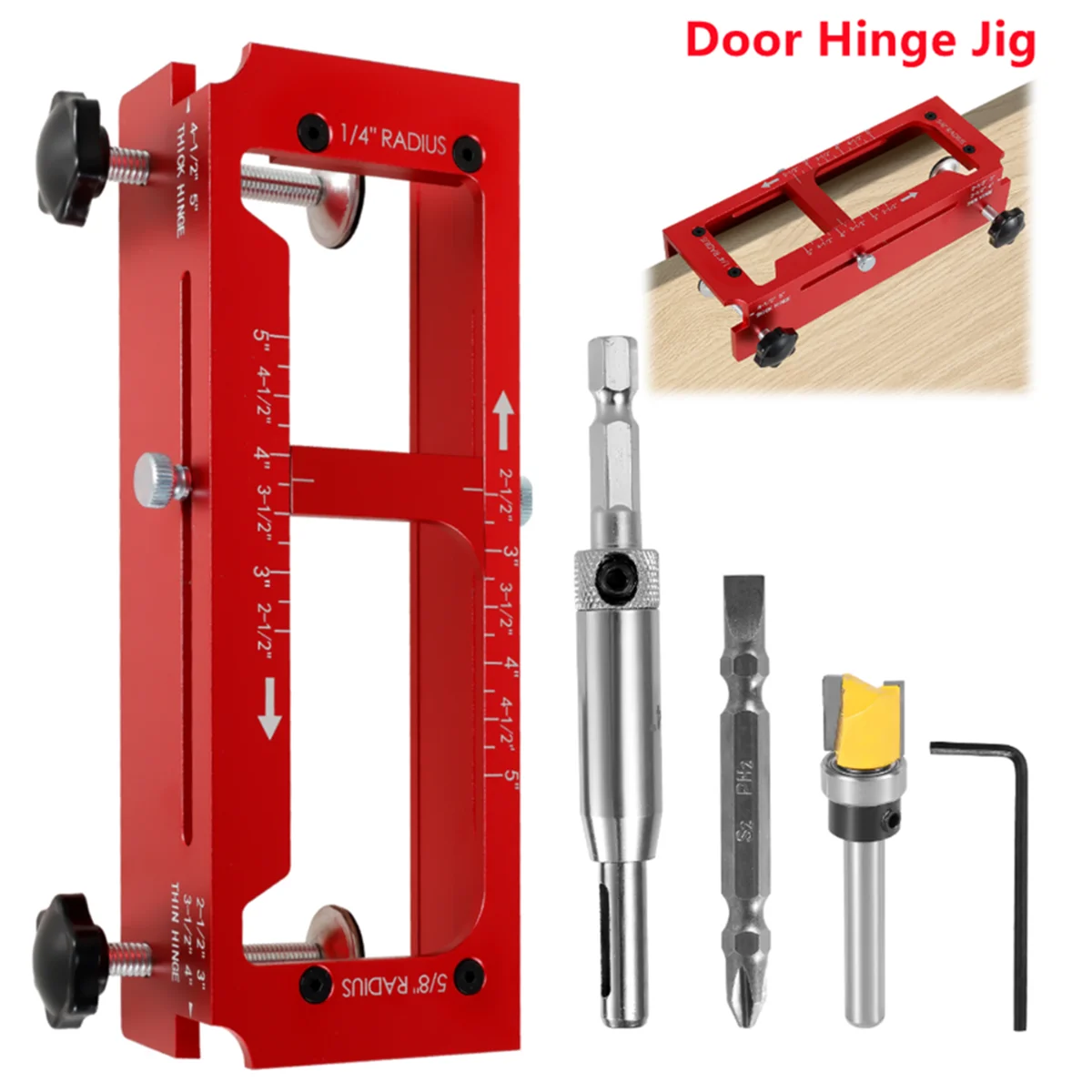 

2 in 1 Hinge Drilling Fixture Combination Durable Door Frame Stable Locator Woodworking Installation Screws DIY Auxiliary Tools