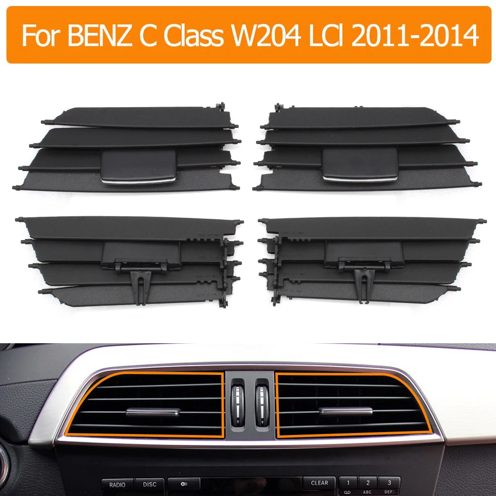 Image of LHD RHD Front Central Dashboard AC Vent Grille Panel Abdeckung Reparatur Kit Ersatz Für Mercedes Benz C Klasse W204 LCI 2011-2014