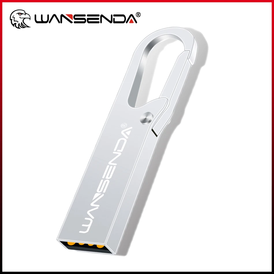 Wansenda-impermeável usb flash drive, 128gb, 64gb, 32gb, 16gb, 8gb, chaveiro, memória flash, disco u, novo