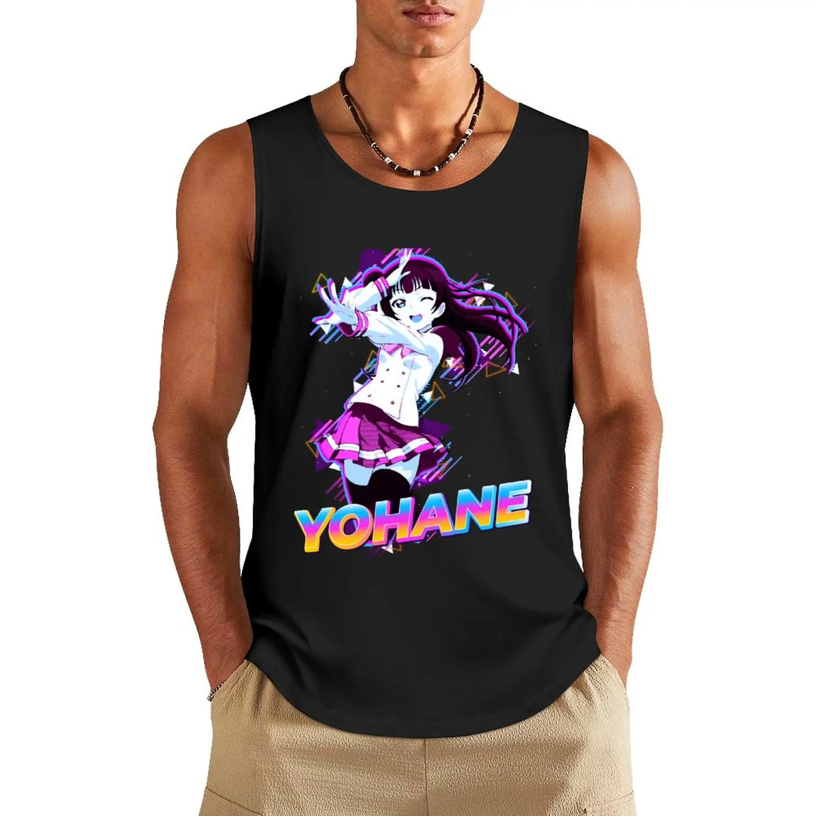 Yohane | Love Live Tank Top Body man sleeveless jackets sleeveless gym shirts male Man gym clothes