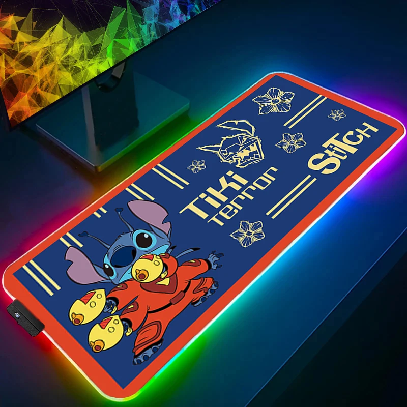 Mouse pad rgb kawaii esports ponto profissional e-sports gamers velocidade pc jogos teclado de borracha backlight led tapete de mesa mousepad