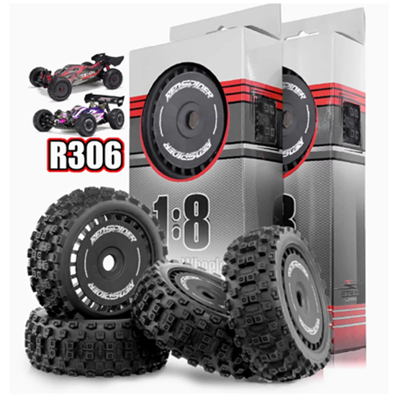 

4PCS 17mm Off-Road RC Tires & Wheels for ARRMA Talion 6S, Typhon 3S/6S, Redcat, Losi, HPI, Kyosho - 1/8 Scale