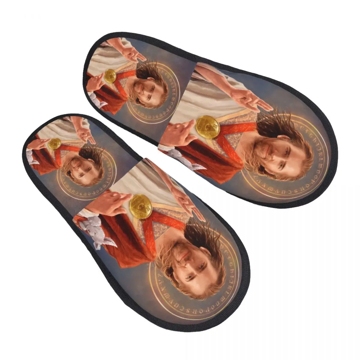 Custom Saint Nicolas Cage House Slippers Women Cozy Memory Foam Funny Meme Slip On Spa Slipper Shoes