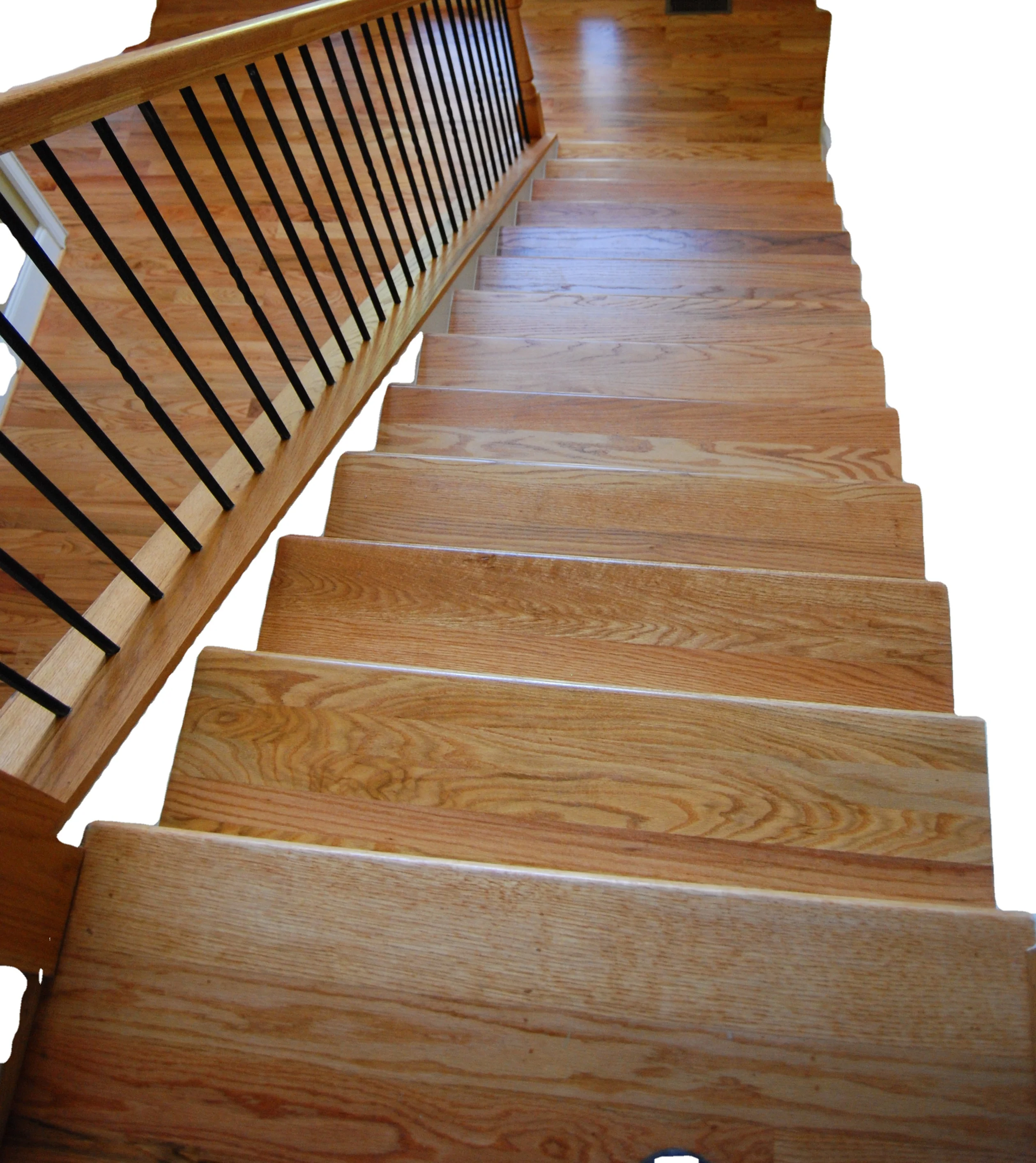 Customization Best Selling Factory Solid Wood Spiral Staircase and Straight Stairs Treads Steps