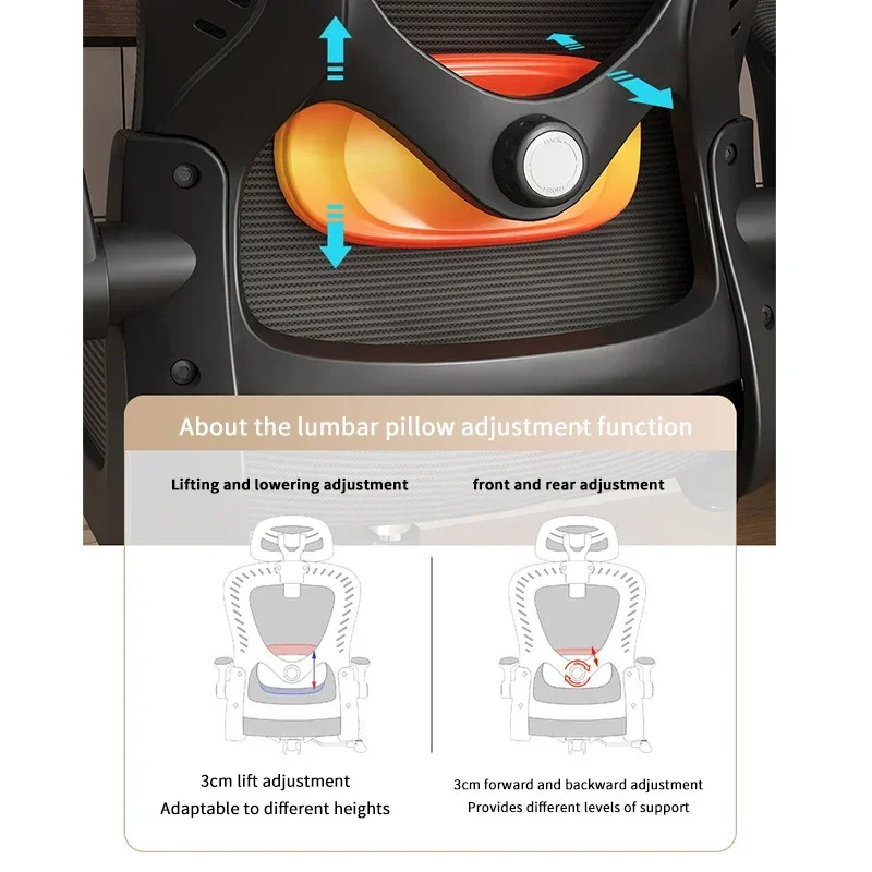 المنزل مكتب اللاتكس وسادة مقعد كرسي النايلون قدم مكتب كرسي ثلاثية الأبعاد كرسي داعم للفقرات القطنية دوارة مريح شبكة النسيج مكتب Chair20 #4