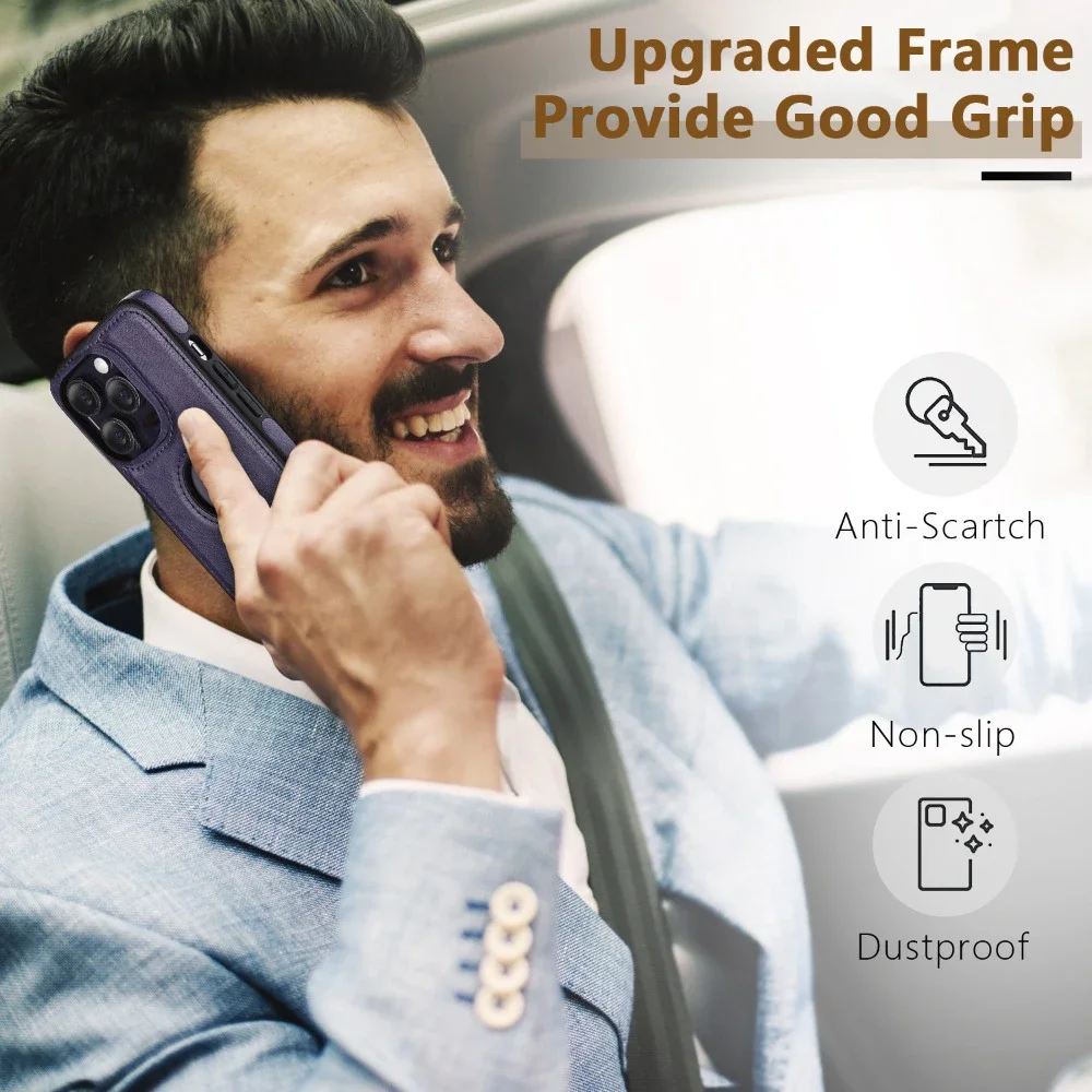 Custodia in pelle da lavoro ultra sottile e sottile per iPhone 17 Air 16E 16 15 14 12 Pro Max 13 Mini custodia per telefono antiurto