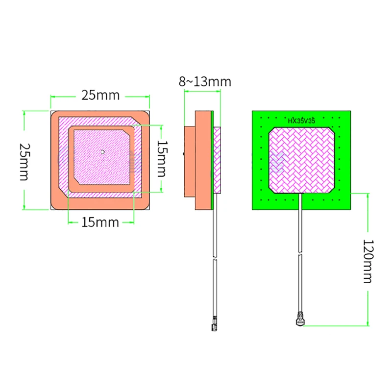 GPS ad alta precisione L1 L5 navigazione per auto Dual Band posizionamento Antenna GPS/BD GNSS in ceramica 28DBI cavo Ipex 12cm ad alto guadagno