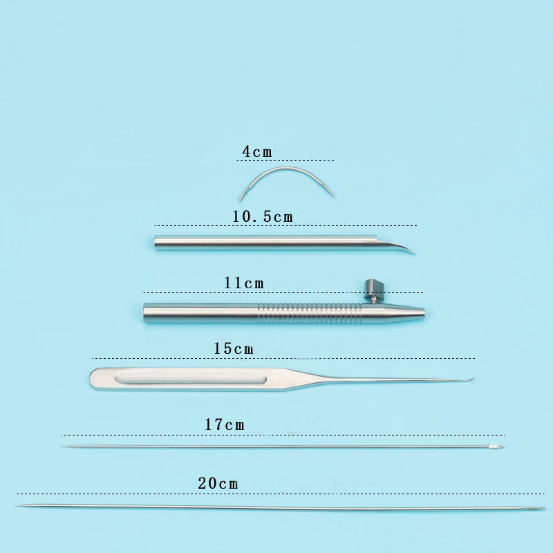 Stainless steel, large V-shaped thread embedding needle, broken thread skin needle, tissue puncture guide needle, facial lifting