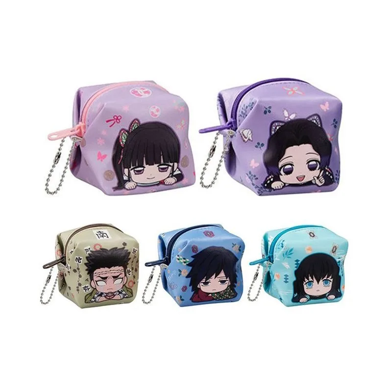 Demon Slayer Anime Pendentif Sac de rangement, Porte-monnaie Kawaii, Périphérique, Mignon, Dessin animé, Tokitou, Muichirou, Kochou, ShISA, Bu, Giyu, Tomioka