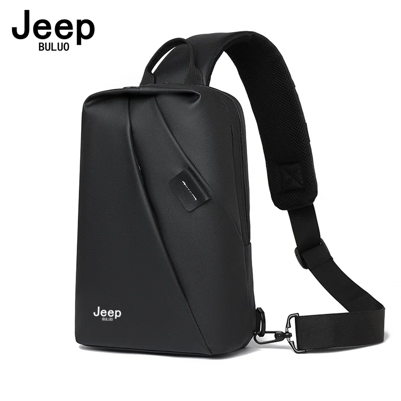 JEEP BULUO-Bolso de pecho de nailon para hombre, bandolera multifunción de alta calidad, resistente al agua, para motociclista