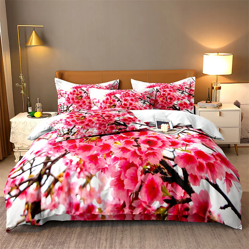 Natural Flowers Bedding Set Duvet Cover Set 3d Bedding Digital Printing Bed Linen Queen Size Bedding Set Fashion Design