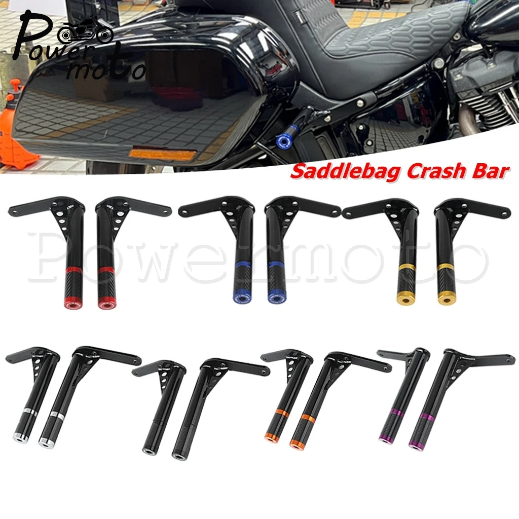 

Rear Bumper Saddle Bags Crash Bar For HARLEY Softail Low Rider ST 117 FXLRST 2022 2023 2024 Motorcycle Saddlebag Guard Protector