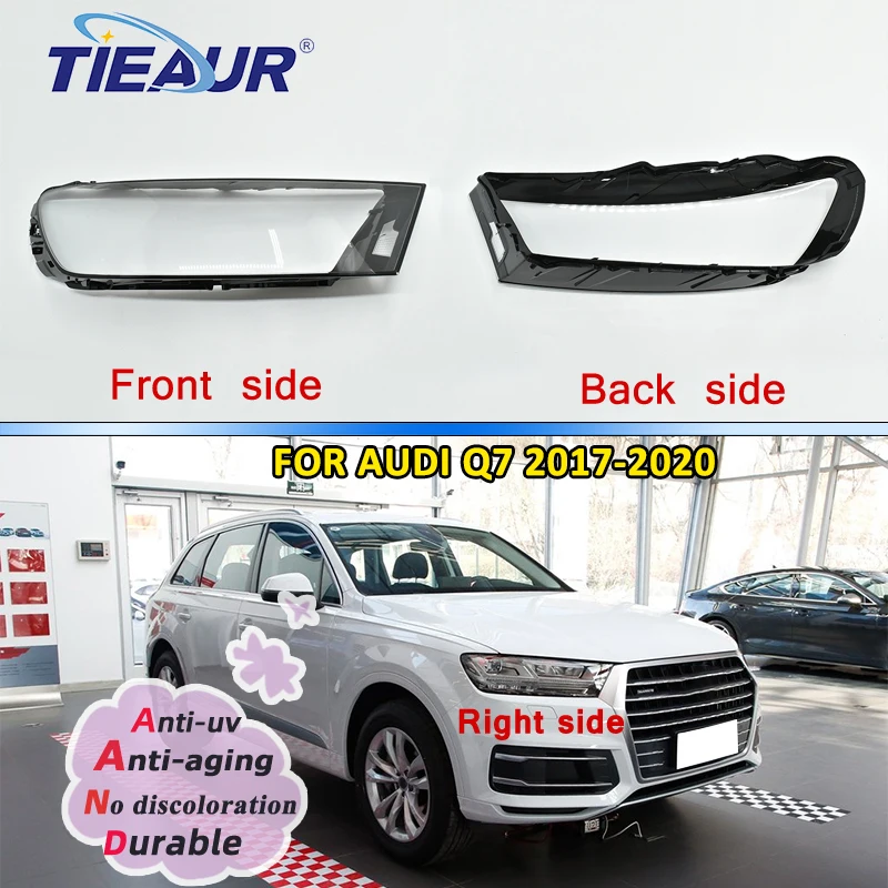 

Прозрачная крышка для автомобильной левой и правой фары для AUDI Q7 2017-2020, автомобильные аксессуары, прозрачная крышка, запасные части