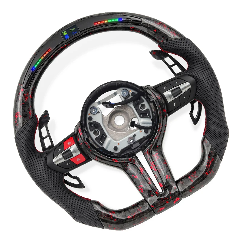 Forged LED Leather Steering Wheel Accessories Applicable For BMW F10 F11 F20 F21  F01 F02 F31 F82 M3 M5 E90 3 Series 5 Series