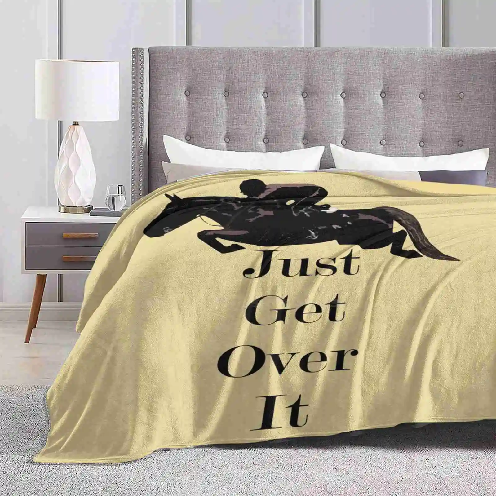 Just Get Over It Equestrian Horse Four Seasons Comfortable Warm Soft Throw Blanket Just Get Over It Horses Horse Jumping