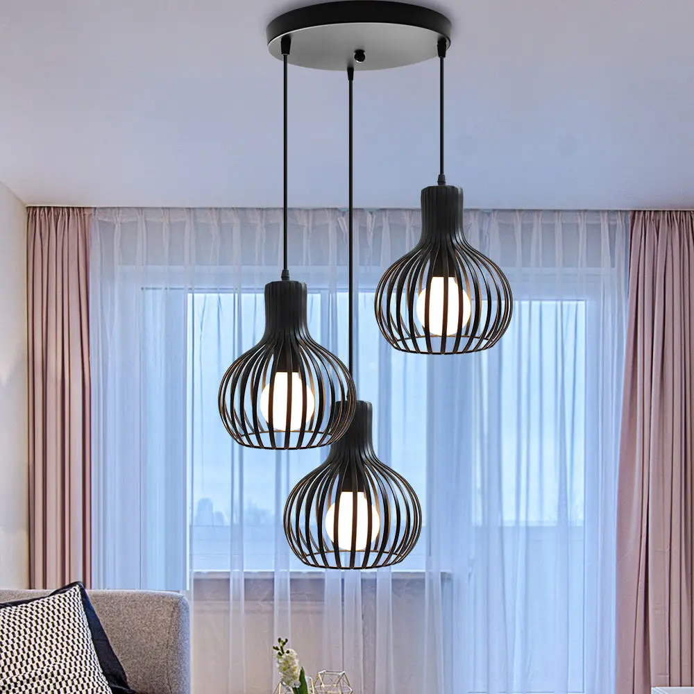 1/3 Heads Industrial Retro Pendant Light Vintage Pendant Lamp E27 Hanging Lights Ceiling Lamps For Restaurant Living Room Decor