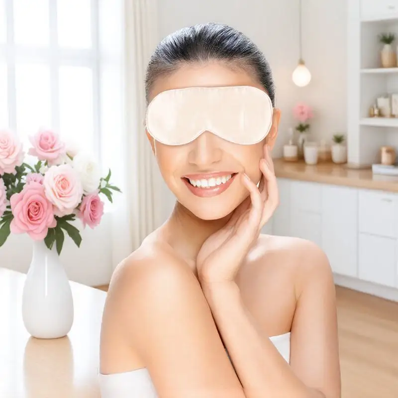 

1 шт., шелковая маска для глаз, тени для сна, удобные, мягкие, дышащие, для сна, для путешествий, дома, ночного использования, темно-зеленые