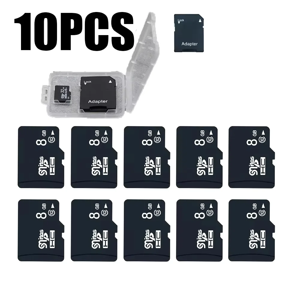2026 10PCS TF Card Class10 128GB 256GB cartao de memoria 32GB 64GB 16G SD Card 8G 4GB 2GB Flash Memory Card for Digital Devices
