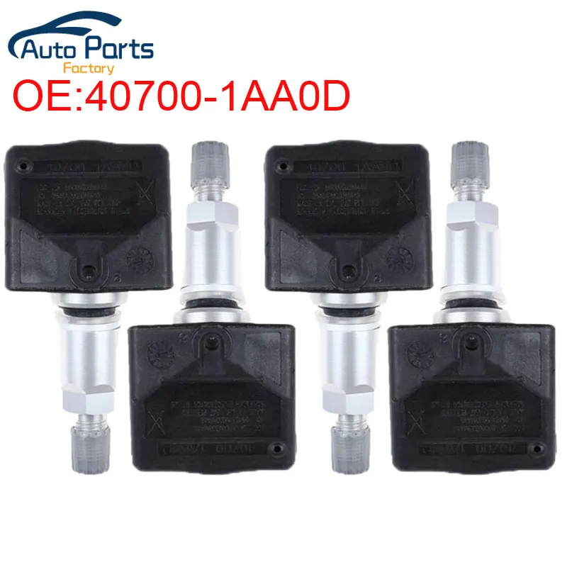 Sensor de pressão do pneu Monitor, TPMS para Nissan, Titan, Murano, Pathfinder, Armada, Frontier, Cube, 40700-1AA0D, 407001AA0D, 315MHz, Novo