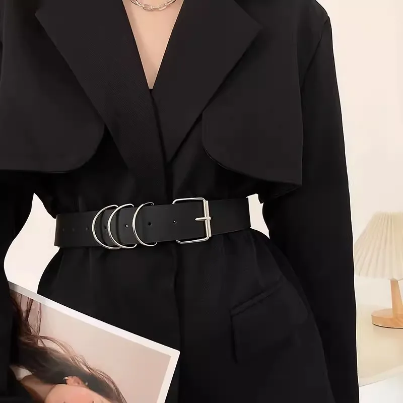 Cintura da donna in pelle PU moda tracolla corsetto femminile fascia da smoking cappotto cintura abito decration cintura larga J454