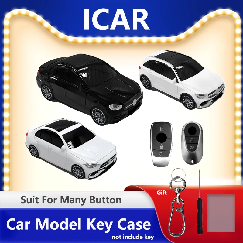 Auto Modell Schlüssel Fall für Mercedes Benz C E200 Klasse GLC Fernbedienung Smart Auto Auto Schlüssel Fall Abdeckung Fob Tasche Halter schlüsselbund Zubehör