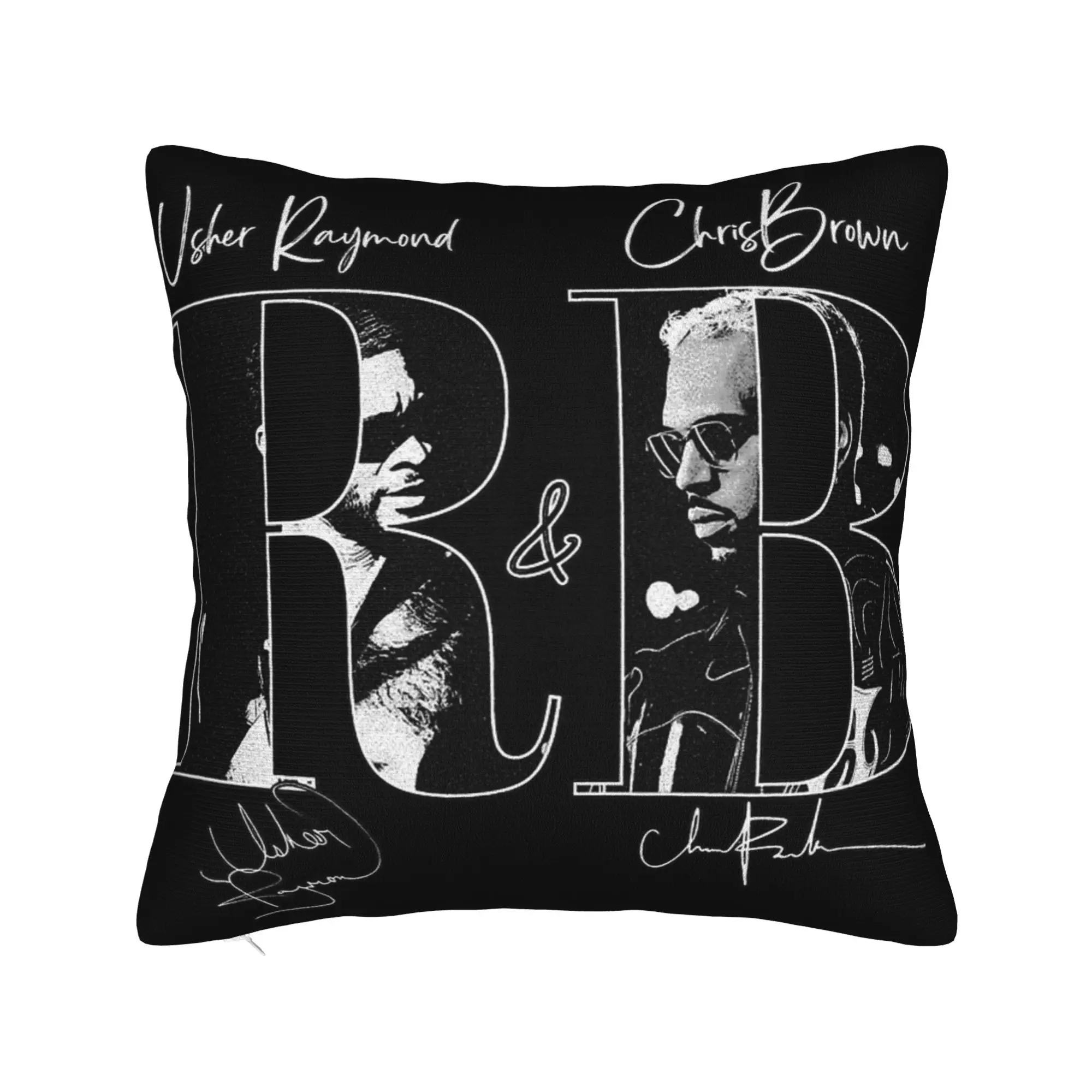 Chris Brown Usher R&B Tour 2026 Pillowcase Merch Printed Cushion Cover Decorations  Pillow Case Cover Car Multiple Sizes