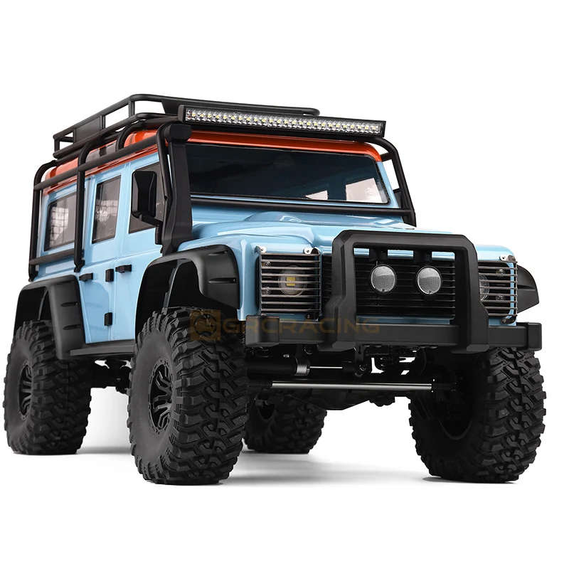 Couvercle de lampe avant en acier inoxydable, modèle RC, pour voiture sur chenilles 1/8 RC MJX H8H Defender, accessoires