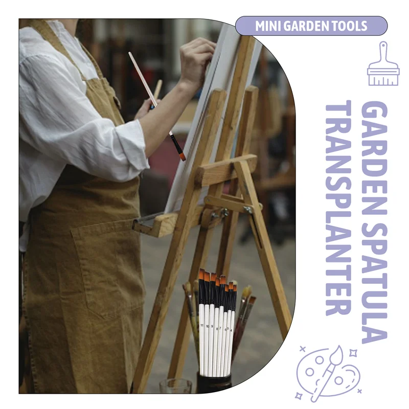 مجموعة فرش طلاء أكريليك، فرش طلاء فنية للرسم الزيتي بالألوان المائية من الأكريليك