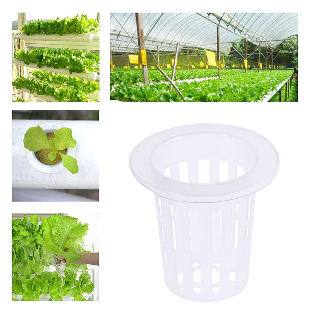 10pcs Hydroponic Vegetable Net Pots Water Culture Baskets With Aeration Holes Uv Resistant Plastic For Soilless Plant Growing