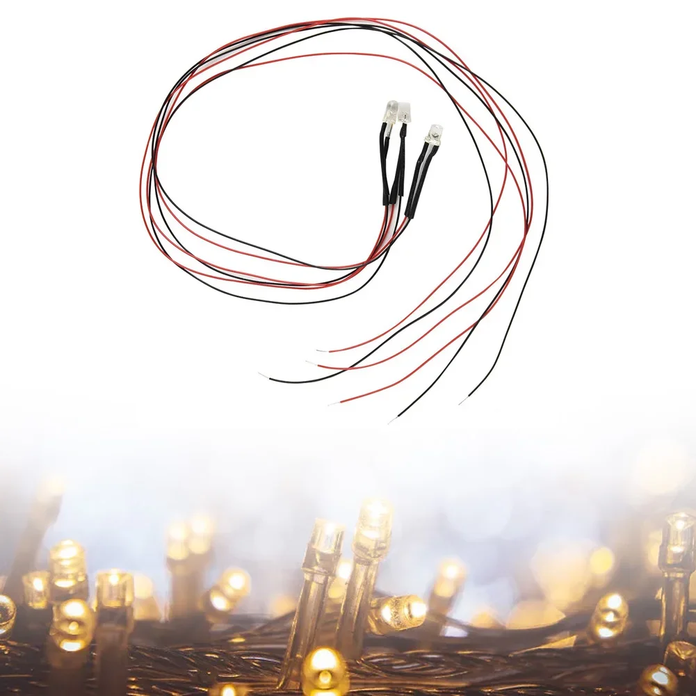 

3Pcs Flicker LED 3mm Each Emitting Color Red Orange Yellow For Voltages Of 9-12v DC Components With Wire Leads 9-12V