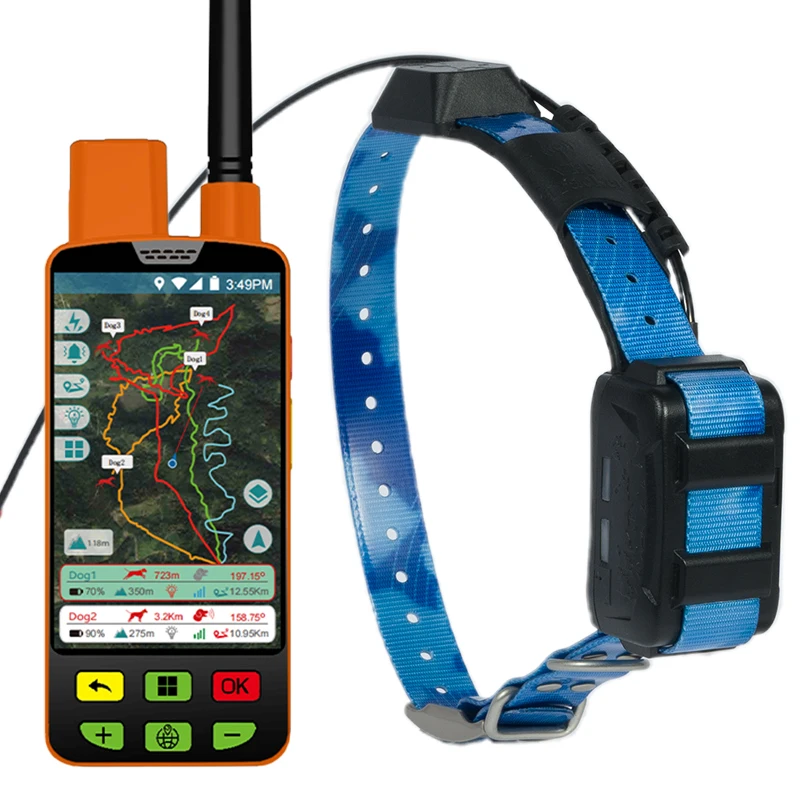 Collier de suivi GPS pour chien de chasse ESEEK GPRS avec boucle mentale 4G/VHF et appareil portable