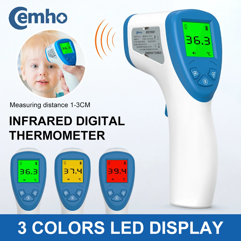 Forehead Thermometer, Digital Infrared Multifunction Thermometer with Fever Alarm, Fast Accurate Results, Easy for All Ages.