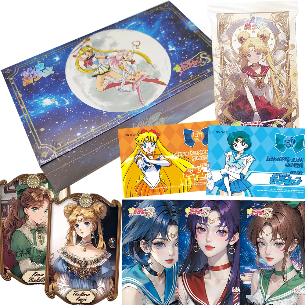 

Sailor Moon Collection Cards Tsukino Usagi Aino Minako Classic Retro Anime Magical Girl Metal Photo Frame Signature Cards Gifts