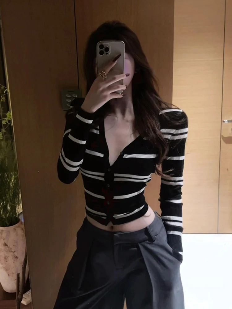 

Women's Lace Knitwear V-Ne ort Sve Long Sve Autumn Winter Slim Fit Inner Wear Sexy Pure Desire Base irt Top