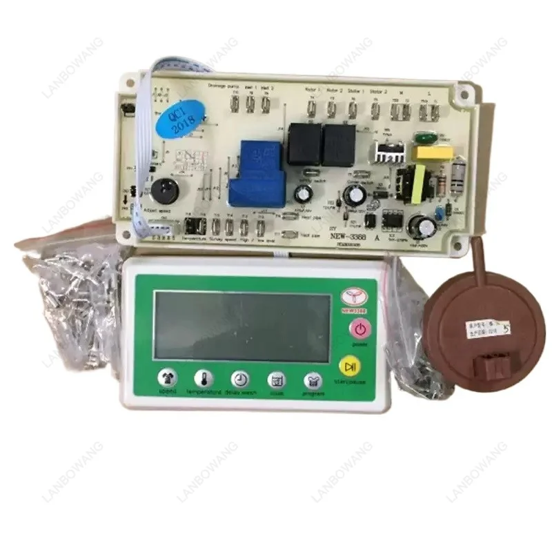 XN-3388 Universal Washing Machine Control Board Set, 110-240V PCB Motherboard with LCD Display & Water Level Sensor