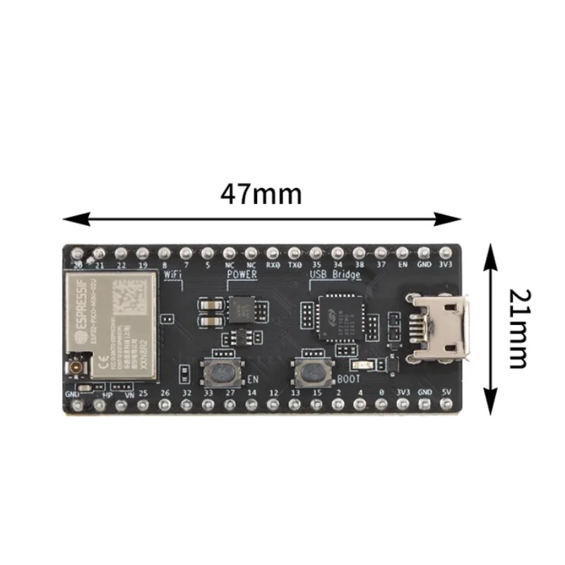 The original ESP32-PICO-DevKitM-2U is based on the ESP32-PICO-MINI-02U module development board