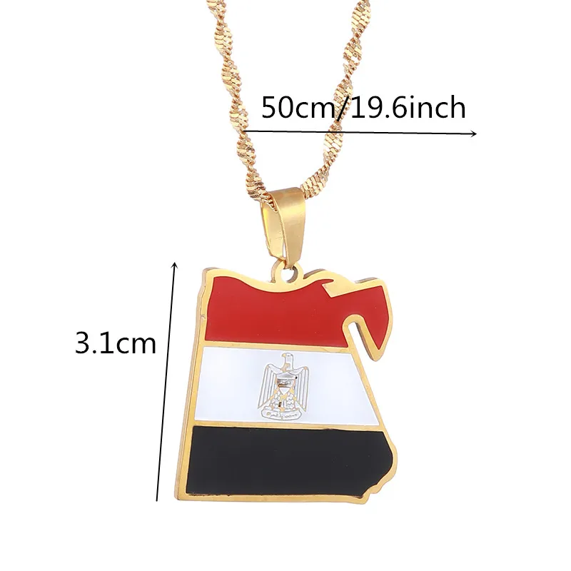 Egypt Eagle Pendant Necklaces Jewelry Egyptians Flag Symbol