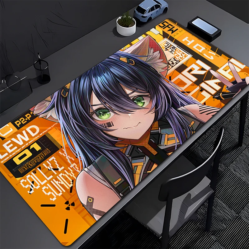 

New Mouse Pad HD Print Anime Extended Mouse Mat Computer Kawaii Girls Keyboard Pad Desk Mat with Non-Slip Base and Stitched Edge