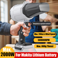 2000W Electric Turbo Blower 200M/S Violent Car Dryer Handheld Dust Jet Fan Snow Clean Tool For Makita 18V Battery (No Battery)