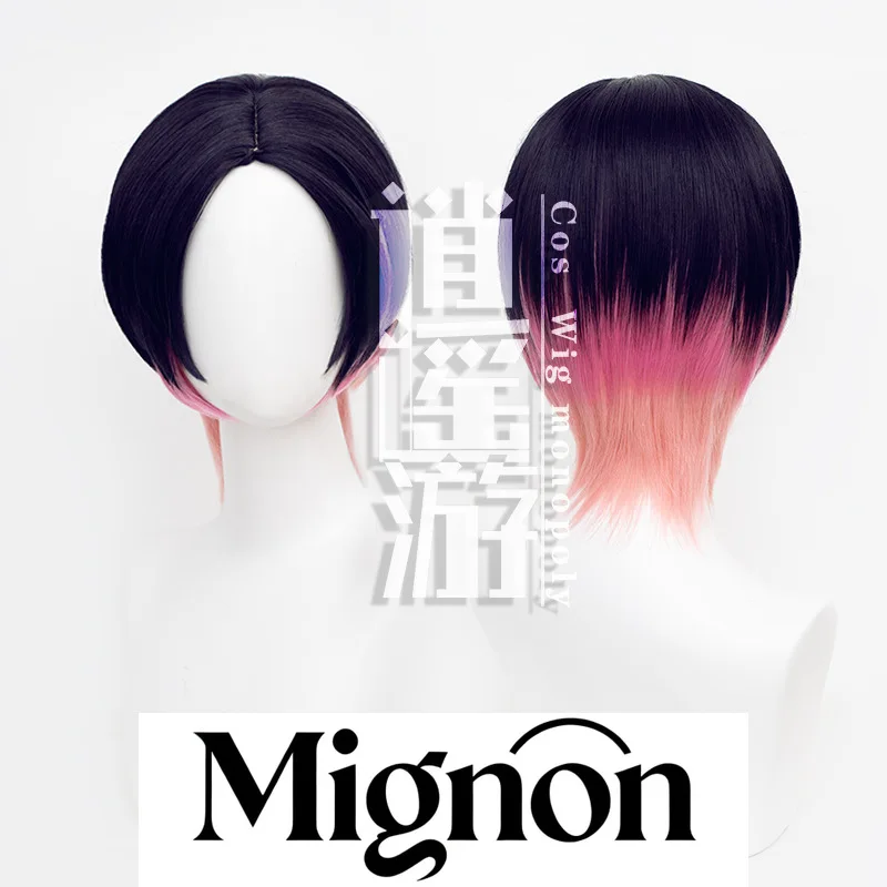 

Парик для косплея Valorant Dusk Butterfly, трехцветный градиент омбре и имитация кожи головы с элегантными волнами, подарок на Хэллоуин