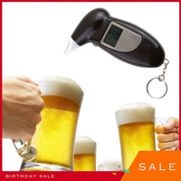 New Arrival Alcohol Breath Tester Breathalyzer Analyzer Detector Test Keychain Breathalizer Breathalyser DeviceLCD Screen