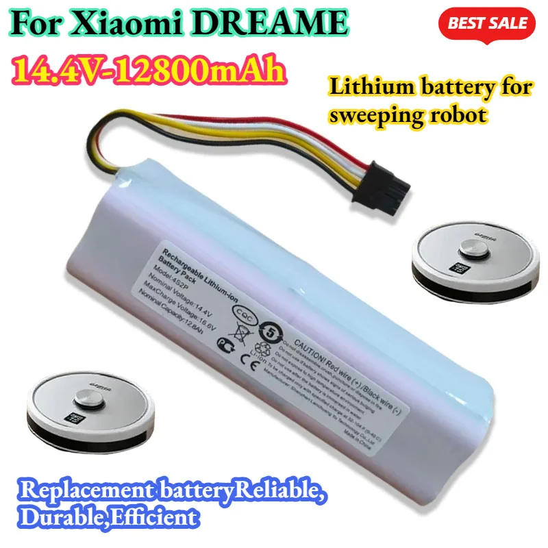 P2008-4S2P-MMBK 14.4V batterie de remplacement P2150-4S2P-XWDLS pour aspirateur Xiaomi Mijia 1T pour Dreame S10 D9 F9 L10Pro L10Plus