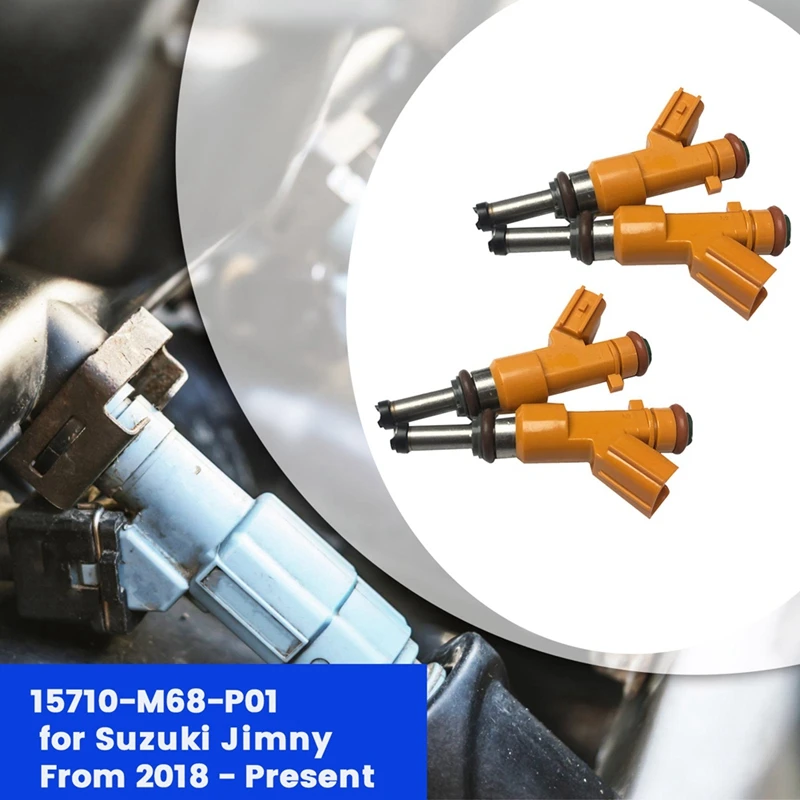 4Pcs Fuel Injectors Nozzles 15710-M68-P01 For Suzuki Jimny From 2018 - Present Fuel Injector XL6-15710M68P01 Replacement Parts