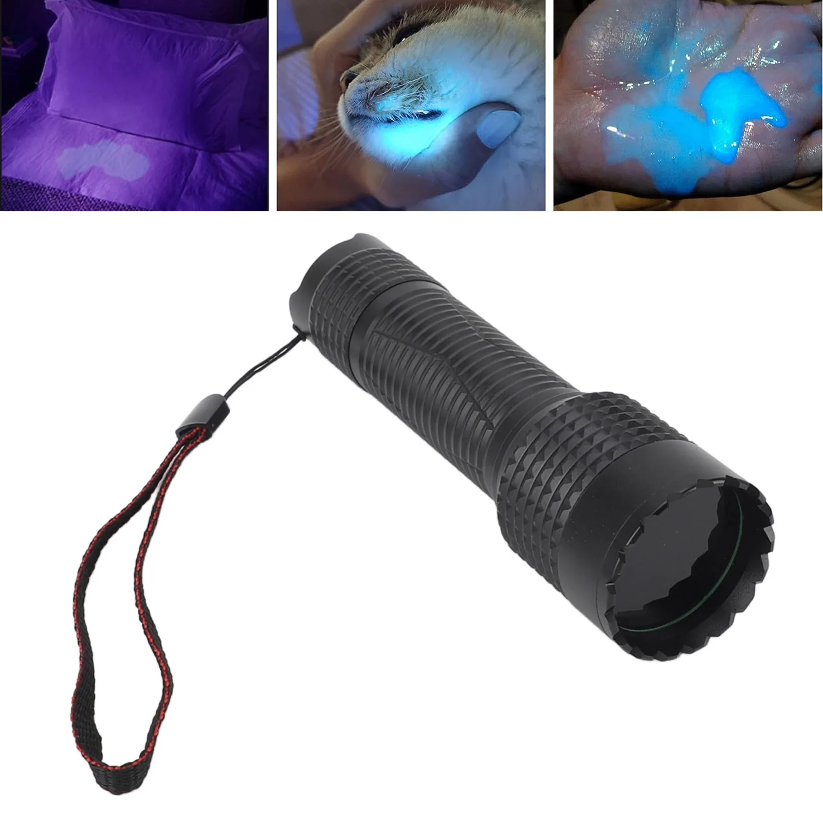 ZK40 UV Black Light Flashlight 365nm LED with Filter Mini UV Torch for Pet Urine Detection Resin Curing