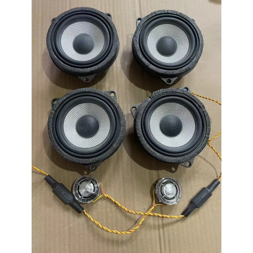 6 Pcs High Quality Car Door Tweeter Speaker Upgrade Set For BMW F10 F30 F20 Left Right Side 4.5 Inches Door Midrange Speakers