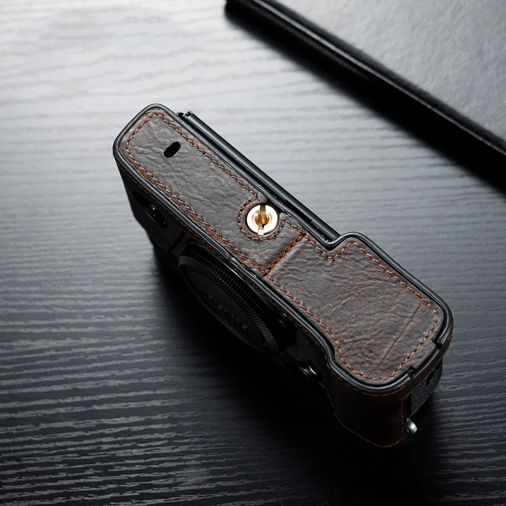 XPRO 3 etui z prawdziwego skórzany futerał do aparatu ręcznie robiona półtorebka do Fujifilm Xpro 3 X-pro 3