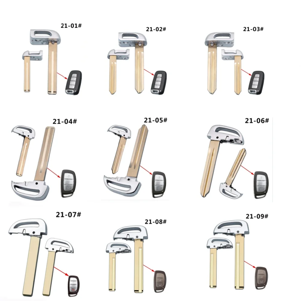 

10 pieces Smart Emergency Key Blade Fit For Hyundai Tucson Mistra Elantra IX35 Sonata Kia K2 K5 Sportage Santa Fe Equus Azera El