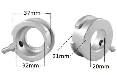 32mm 1.25'' ID Billet Aluminium Weld-On Radiator Hose Connector Filler Neck Flange Adapter